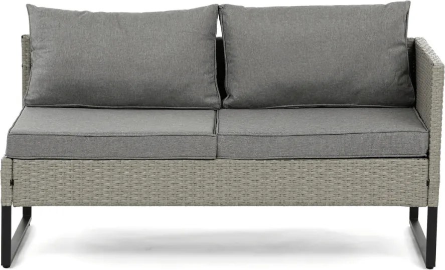 Kerti bútor garnitúra, polyrattan, szürke, AZS-A1915 GREY