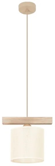 Brilagi - Csillár zsinóron FOREST 1xE27/15W/230V fenyő/barna/krémes