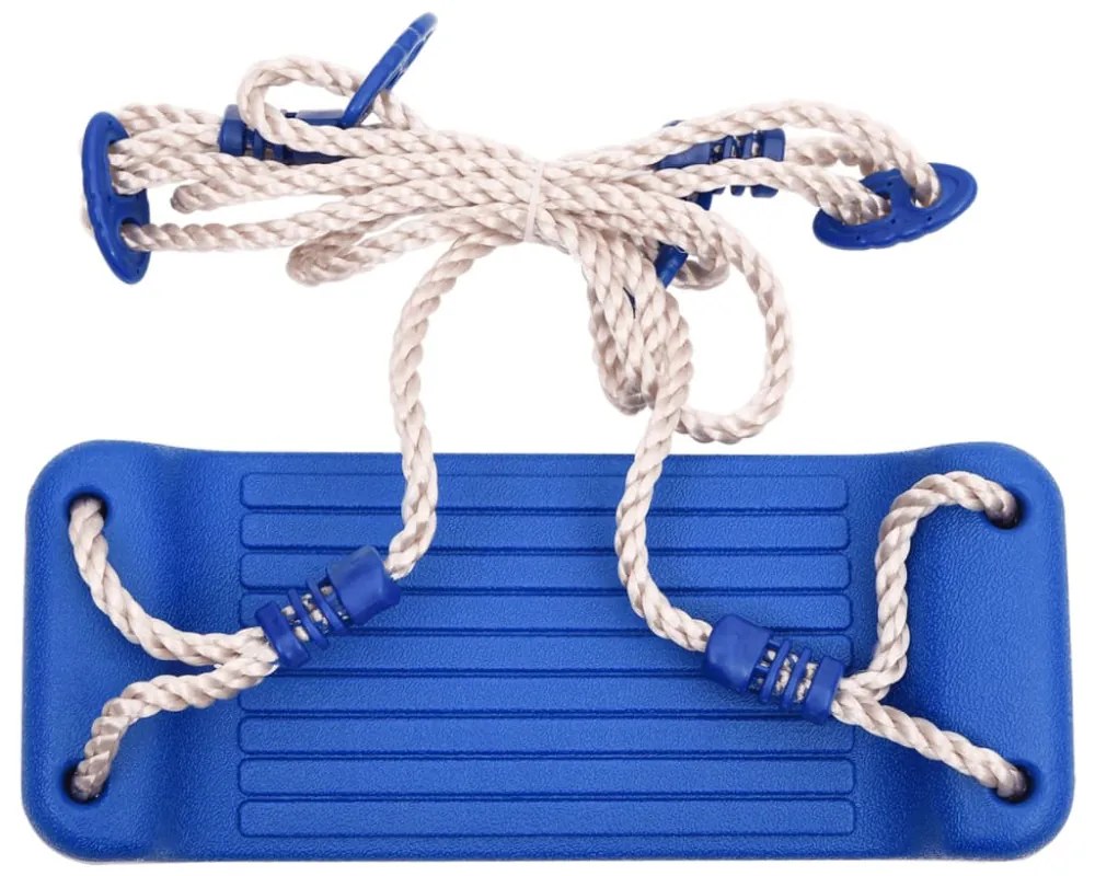 2 db kék polietilén hinta kötéllel 38 x 16 cm
