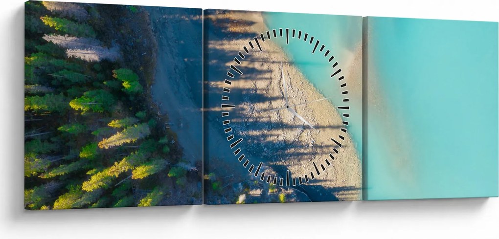 Kép - Kilátás a tóra (órával) (90x30 cm)