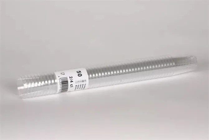 Snapszos pohár, műanyag, 2-4 cl, 50 db, Party, víztiszta (KHMU289)