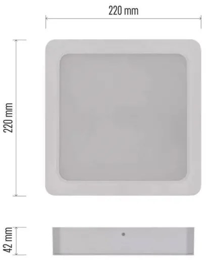 LED Mennyezeti lámpa LED/24W/230V 22x22 cm fehér