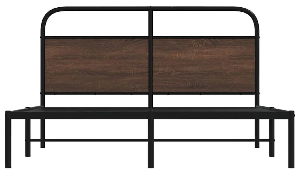 ágykeret matrac nélkül 150x200 cm barna tölgyfa műfa