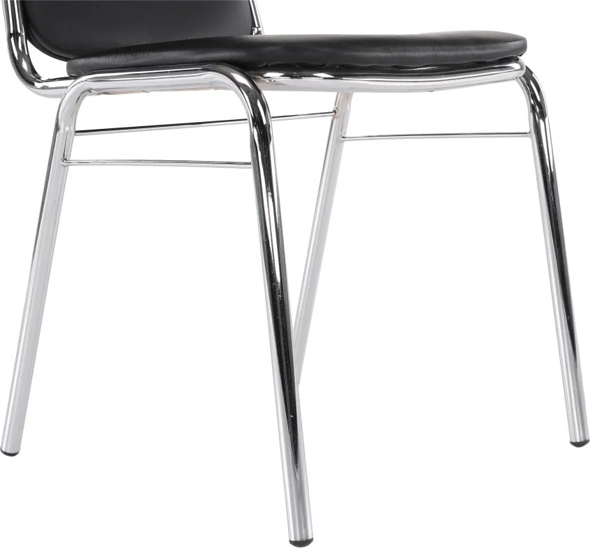 Szék tárgyalóterembe, fekete textilbőr, ZEKI