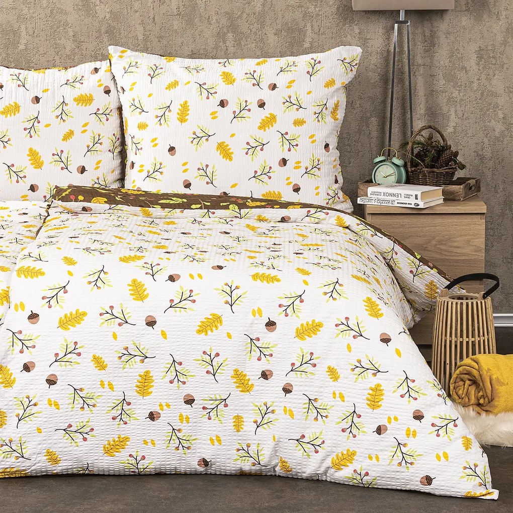 4Home Ősz krepp ágyneműhuzat, 140 x 220 cm, 70 x 90 cm, 140 x 220 cm, 70 x 90 cm