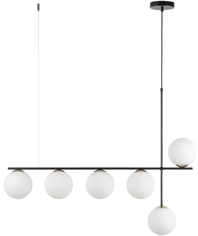 Csillár zsinóron SILIA 6xG9/12W/230V fekete