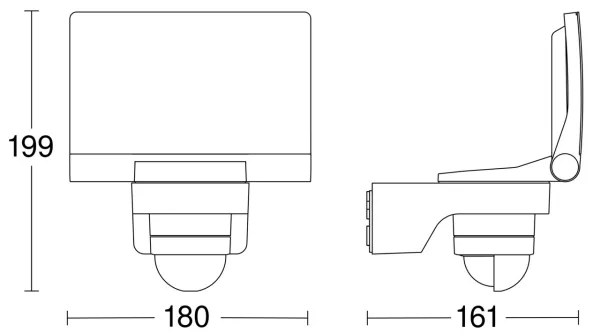 STEINEL 82086 - LED Reflektor érzékelővel XLED PROTECT LED/13,6W/230V IP44 fekete