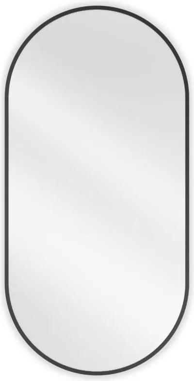 Mexen Loft ovális fürdőszobai tükör 100 x 50 cm, fekete keret - 9851-100-050-000-70