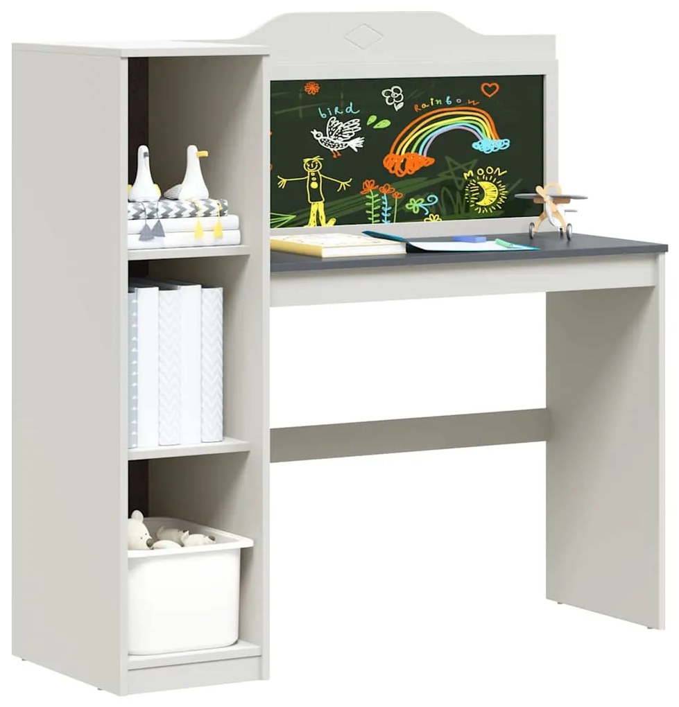 Táblafesték Íróasztal Fehér és szürke 120 x 45 x 118.5 cm