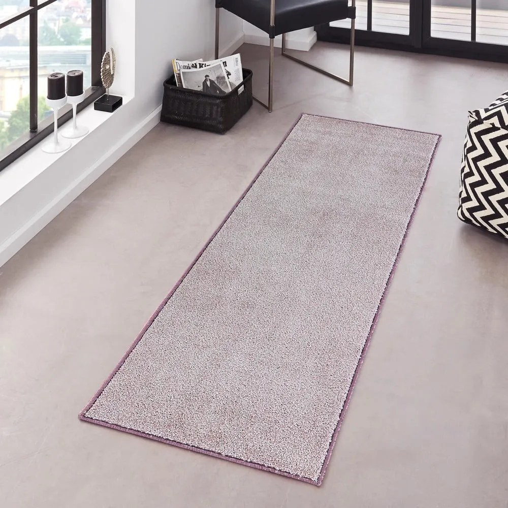 Pure rózsaszín futószőnyeg, 80 x 400 cm - Hanse Home