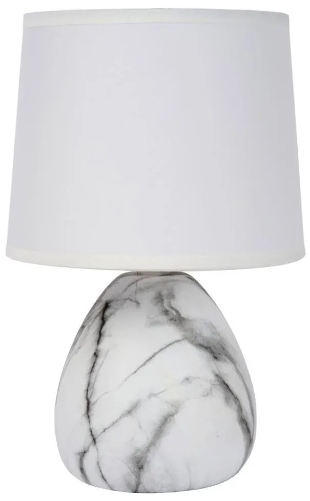Lucide 47508/81/31 - Asztali lámpa MARMO 1xE14/40W/230V fehér
