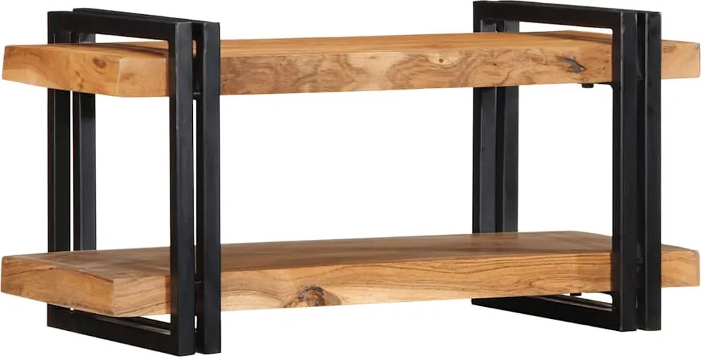 vidaXL fali polc 70x33x35 cm tömör fa akácfa