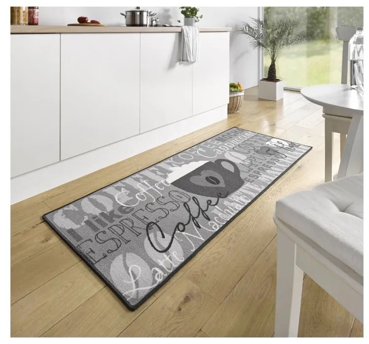 Coffee cup szürke konyhai futószőnyeg, 67 x 180 cm - Hanse Home