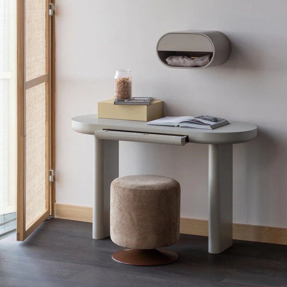 Szürkésbézs többszintes fali polc 39 cm Momo – WOOOD