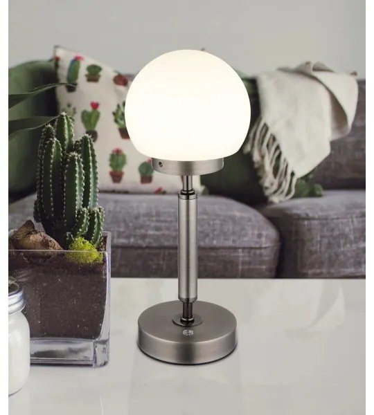 Globo 21033A-LED Újratölthető érintős asztali lámpa HAKU LED/2,5W/5V 2700/4000/6500K antracit