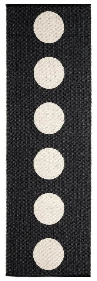 Fekete-fehér kültéri-beltéri futószőnyeg 70x225 cm Vera Black – Pappelina