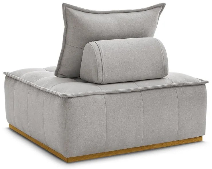 Világosszürke zsenília fotel Elisa – Bobochic Paris