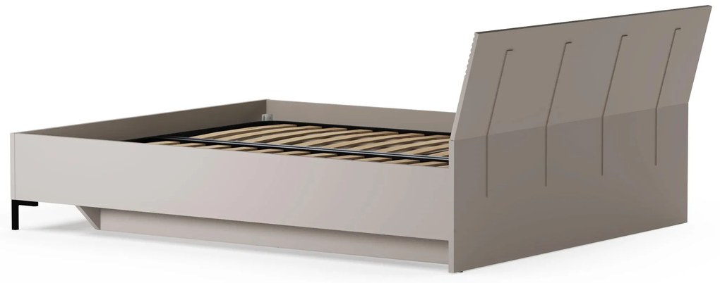 Franciaágy 160 cm Demandaron (taupe + silverjack tölgy) (ágyráccsal)  (tárolóhellyel). Akció -16%. 1116818
