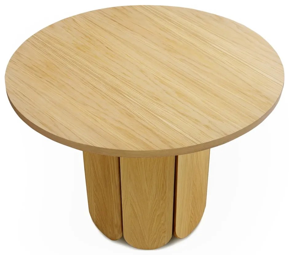 Soft étkezőasztal tölgyfa dekorral, ø 98 cm - Woodman