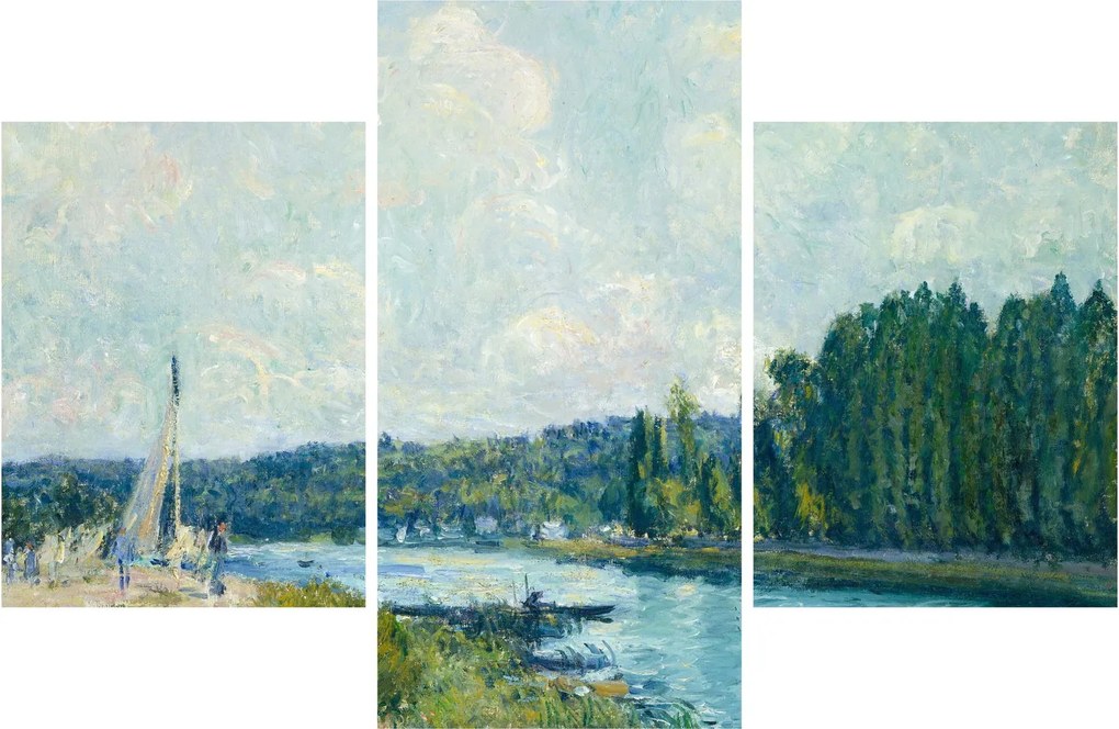 Kép - Alfred Sisley, The Banks of the Oise, reprodukciók (90x60 cm)