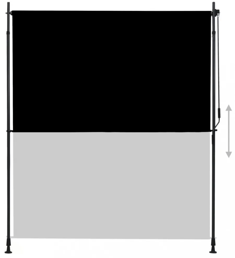 antracitszürke kültéri sötétítő roló 200 x 270 cm