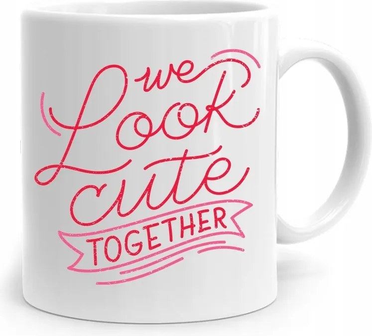 Valentin Napi Ajándék Bögre We Look Cute Together fényképes nyomtatással