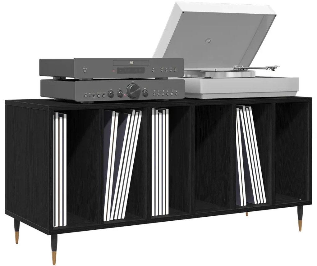 Rekord Szekrény Fekete Tölgy 100x38x48 cm Mérnök Fa