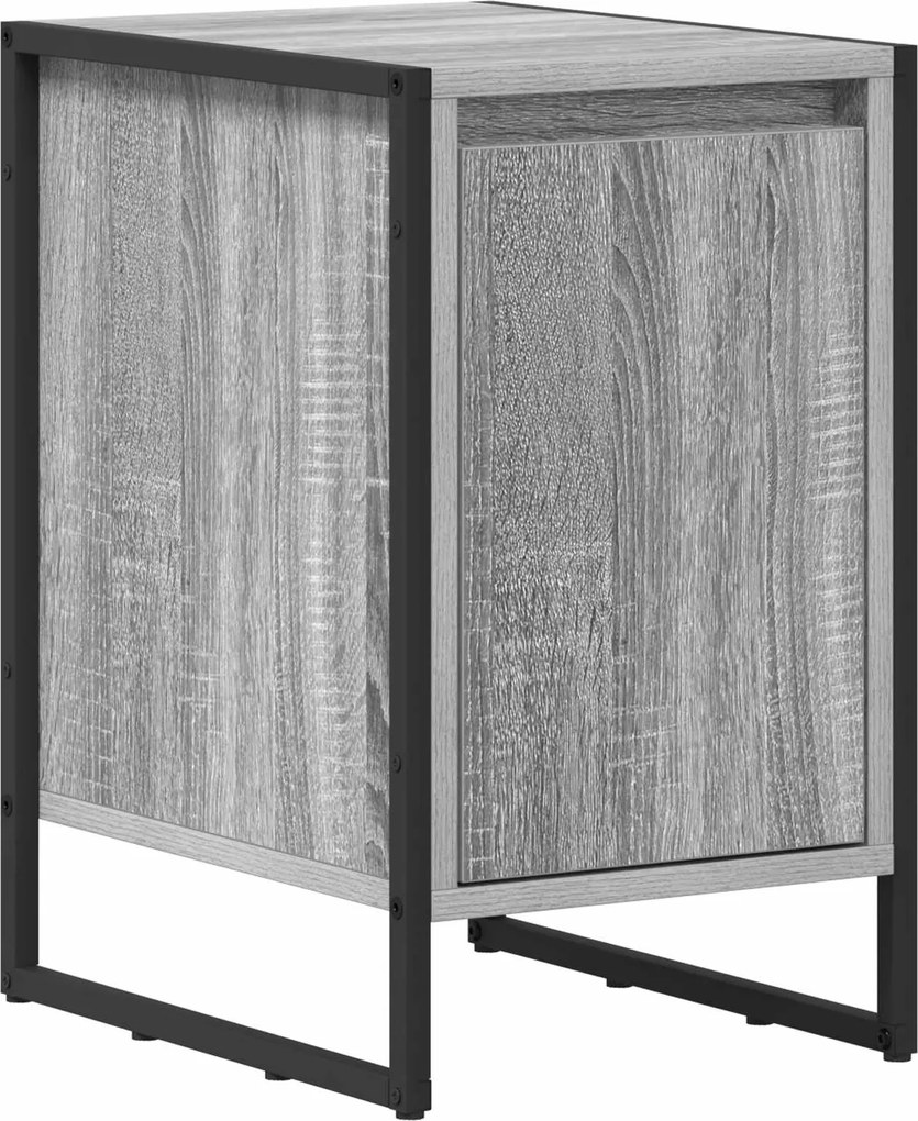 vidaXL Éjjeli asztal Szürke Sonoma 39,5 x 30 x 50 cm Faanyag