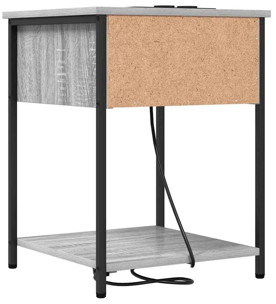 Éjjeliszekrény 2 pcs Szürke sonoma 42 x 41 x 56 cm Faanyag