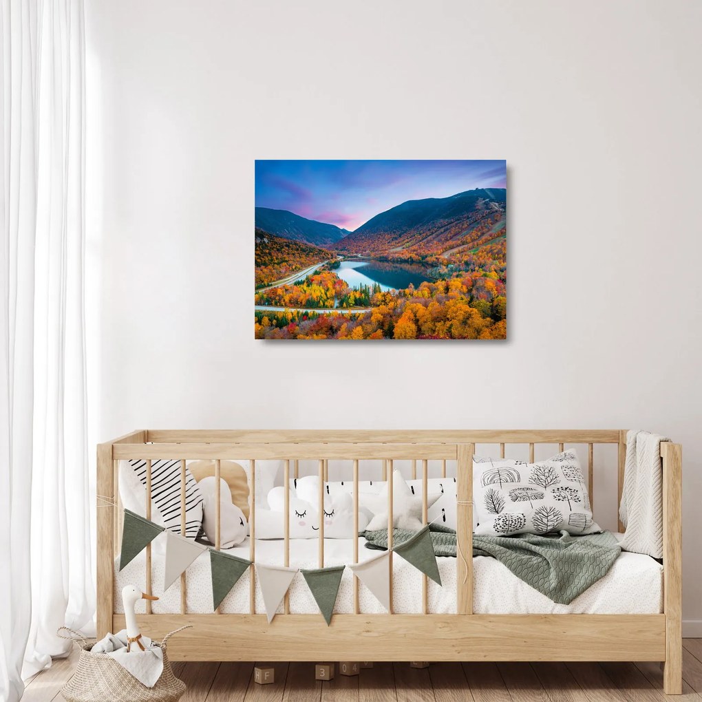 Kép - White Mountain, New Hampshire, USA (üvegen) (70x50 cm)