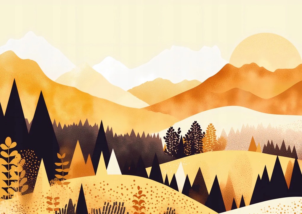 Poszter 84x59,5cm Arany Nyugat virágzásban