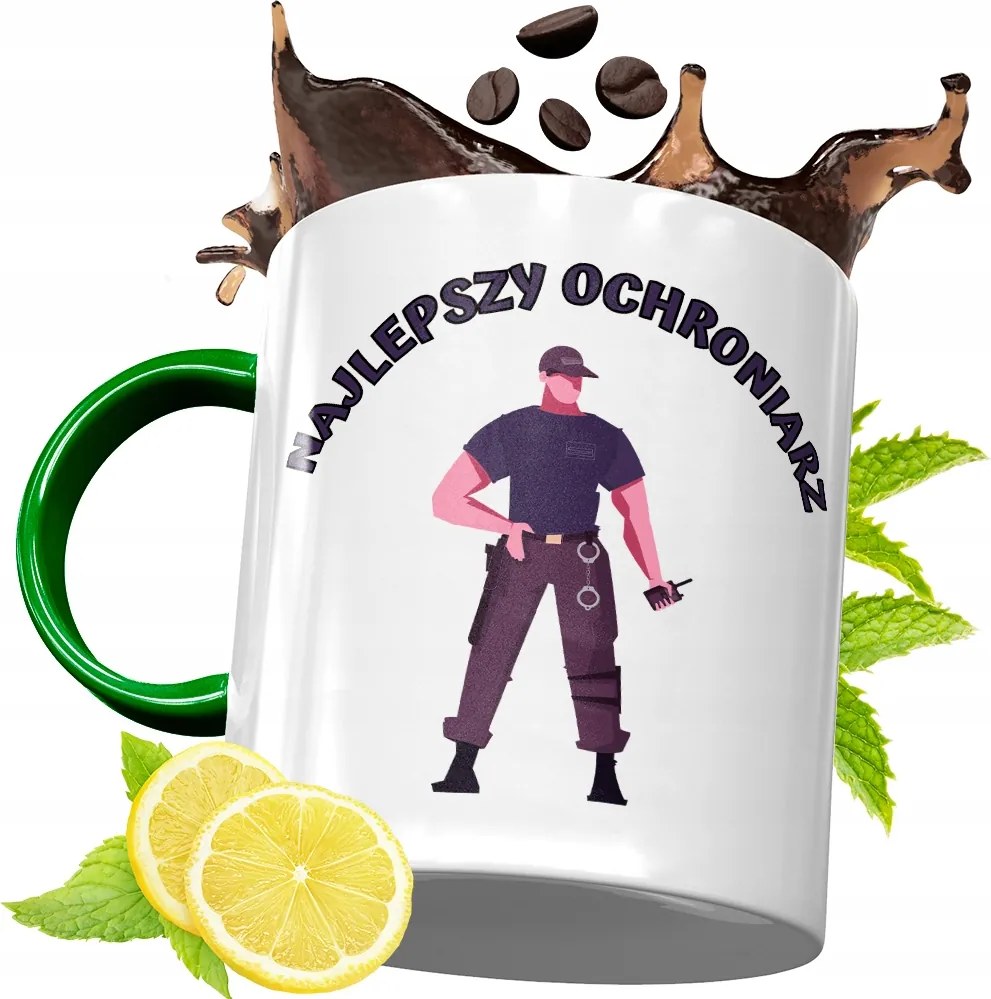 Zöld Bögre Biztonsági Őrnek Születésnapra Ajándék fényképes nyomtatással