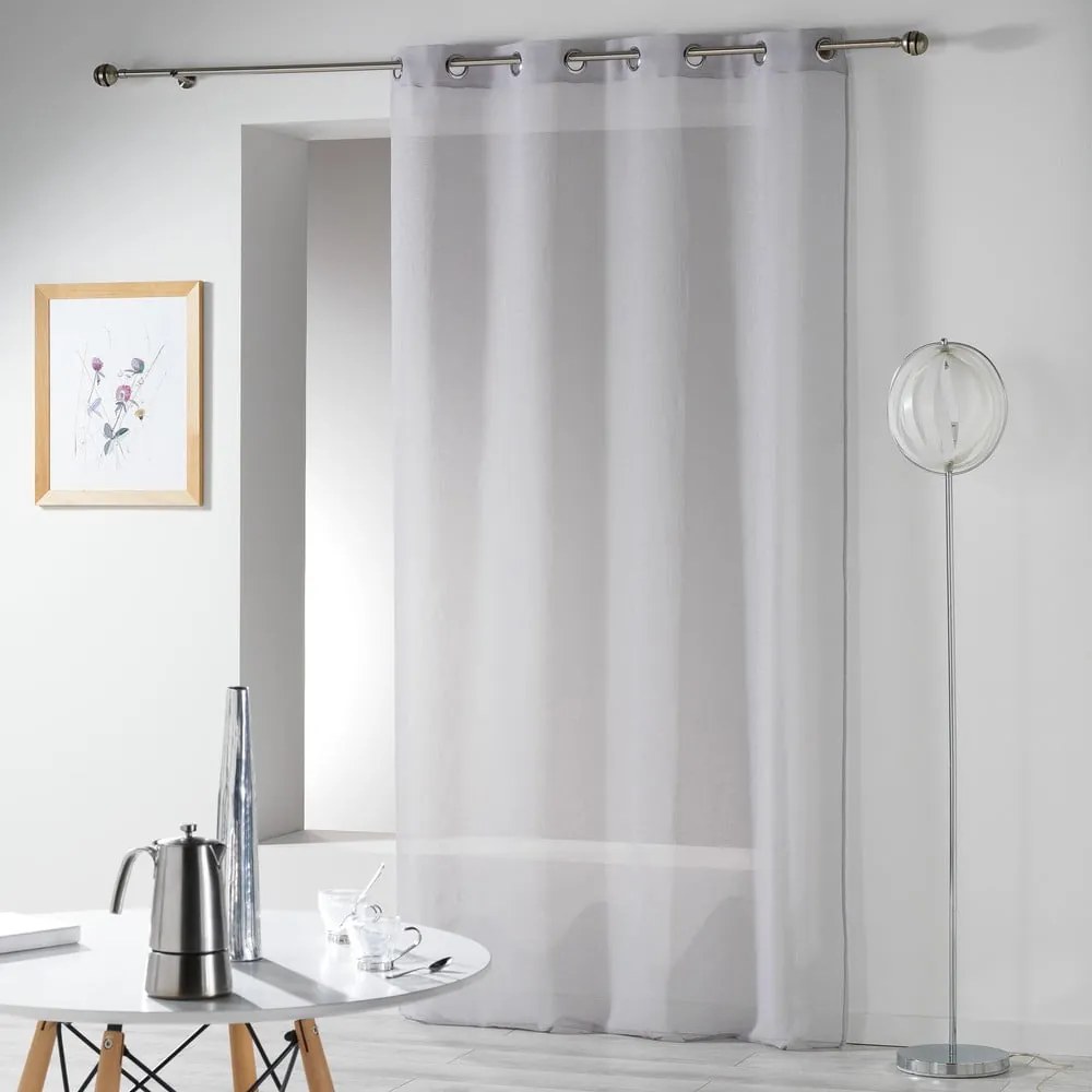 Szürke átlátszó függöny 140x280 cm Telma – douceur d'intérieur