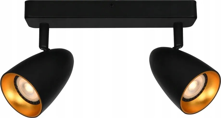 Mennyezeti lámpa Italux Tino fekete/arany 2xGU10 10W állítható szög