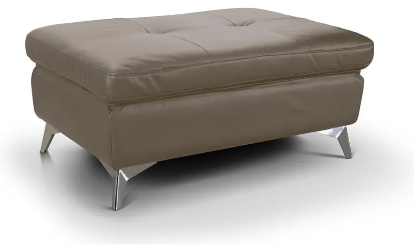 Bőr puff SALERNO II 66x100 cm barna