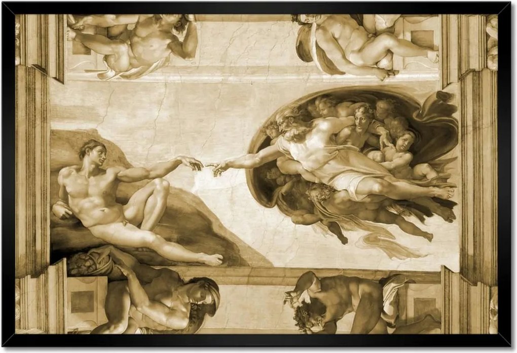 Poszterek keretben 60x40 Ádám teremtése