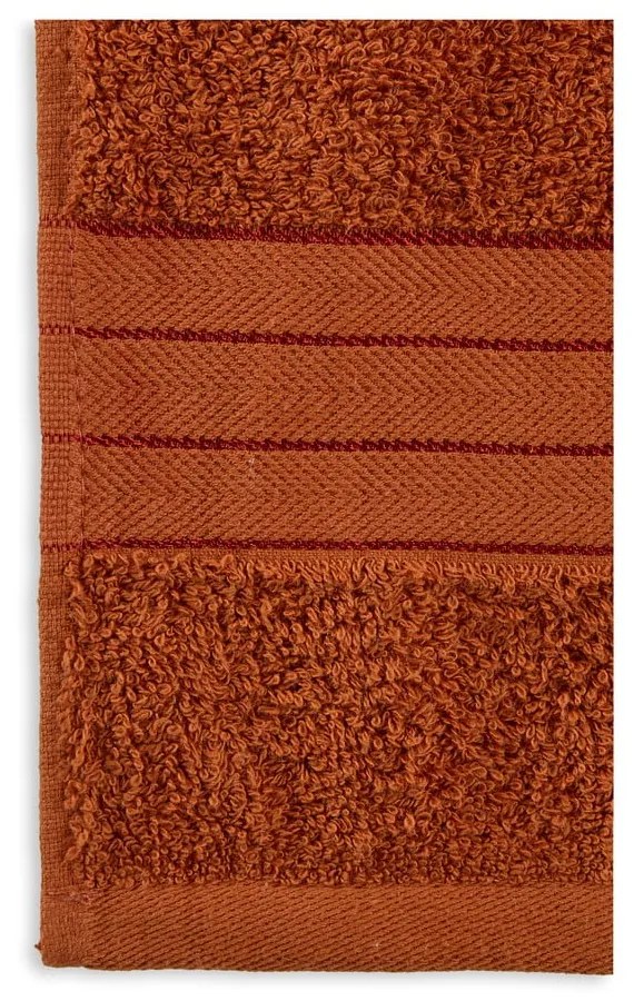 Téglavörös frottír pamut fürdőlepedő szett 2 db-os 70x140 cm – Good Morning