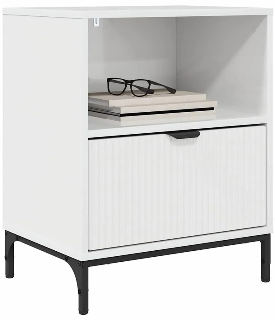 Éjjeliszekrények 2 pcs Magasfényű fehér 49 x 36 x 61 cm Faanyag