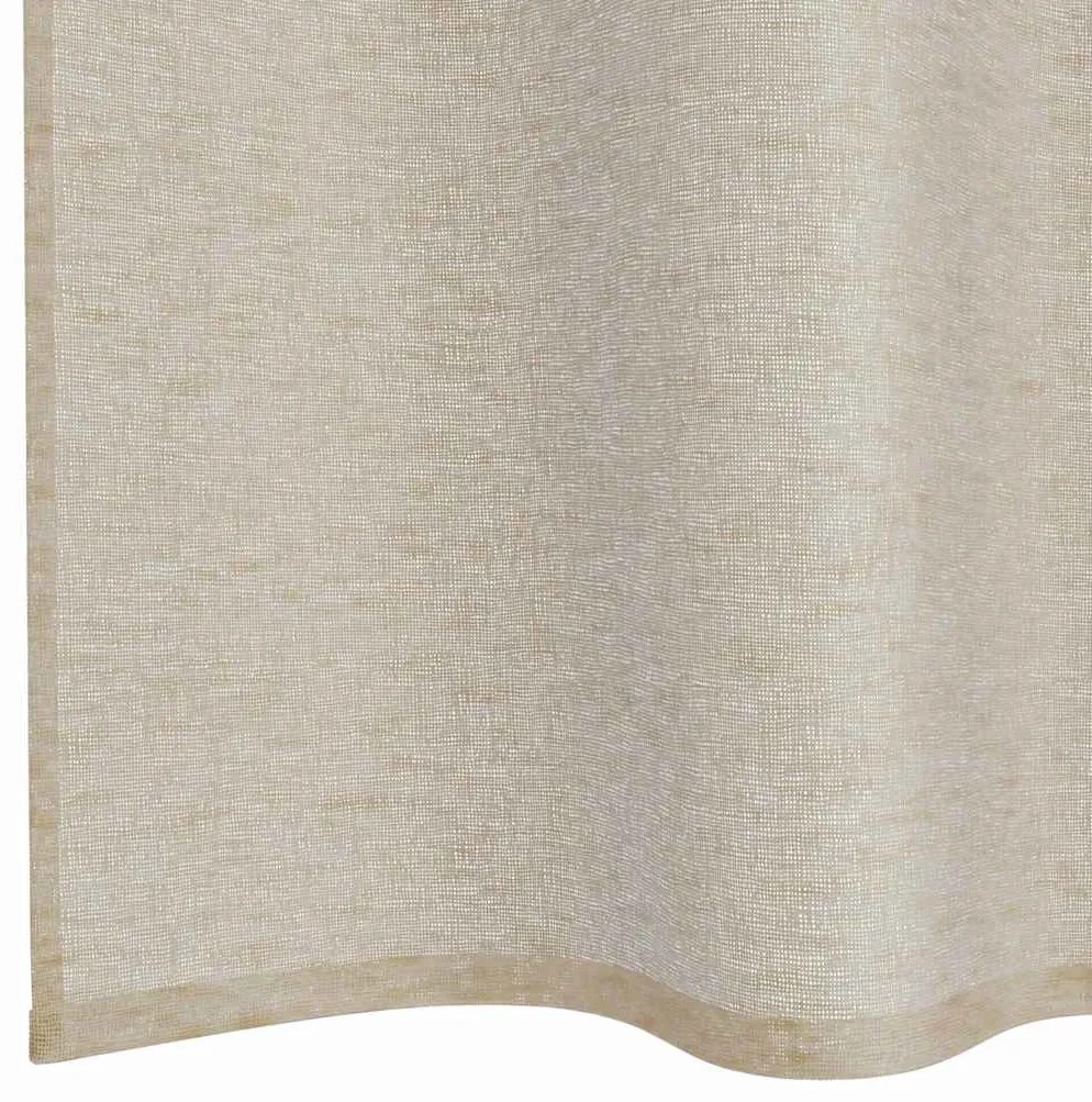 Függönyök függönyökkel 2 pcs Homokszín 140x175cm Poliészter