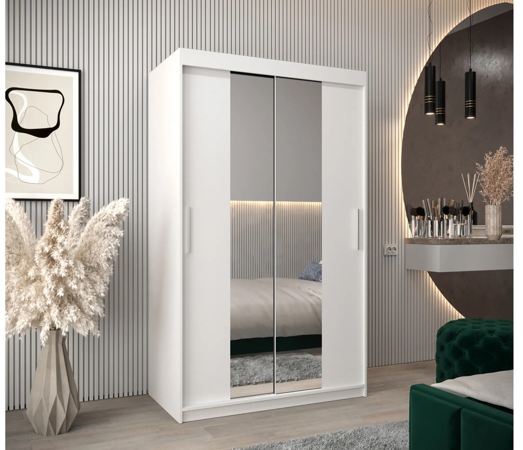 Ruhásszekrény 120 cm Toki 1 (matt fekete + matt fekete). 1064888