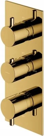 Termosztatikus Zuhany Csaptelep, Arany, Falra Szerelhető