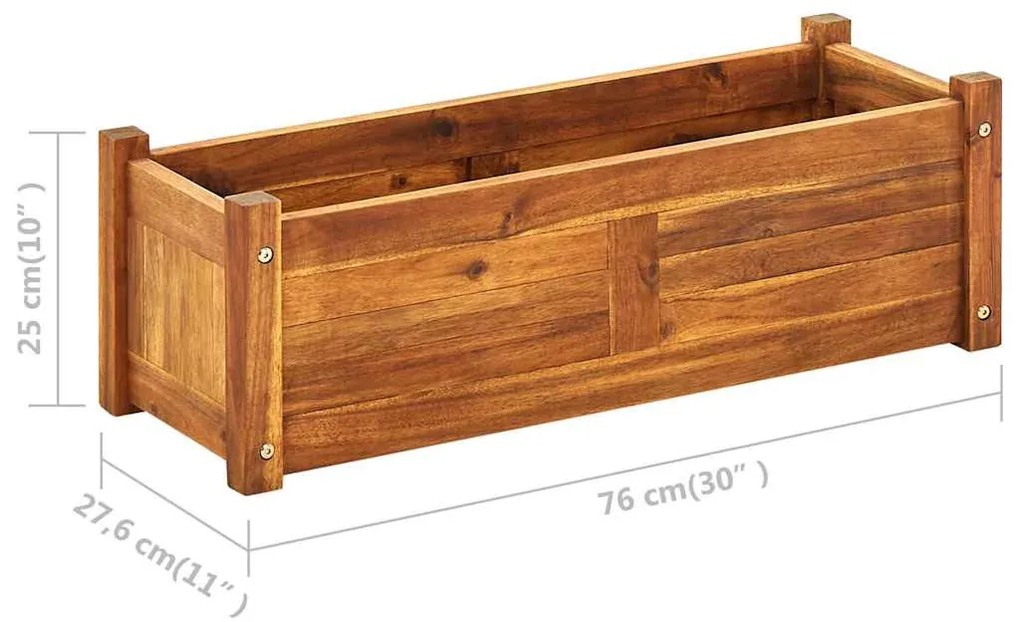 akácfa kerti magaságyás 76 x 27,6 x 25 cm