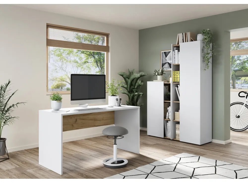 Íróasztal fehér asztallappal 60x140 cm Hasselt – Germania