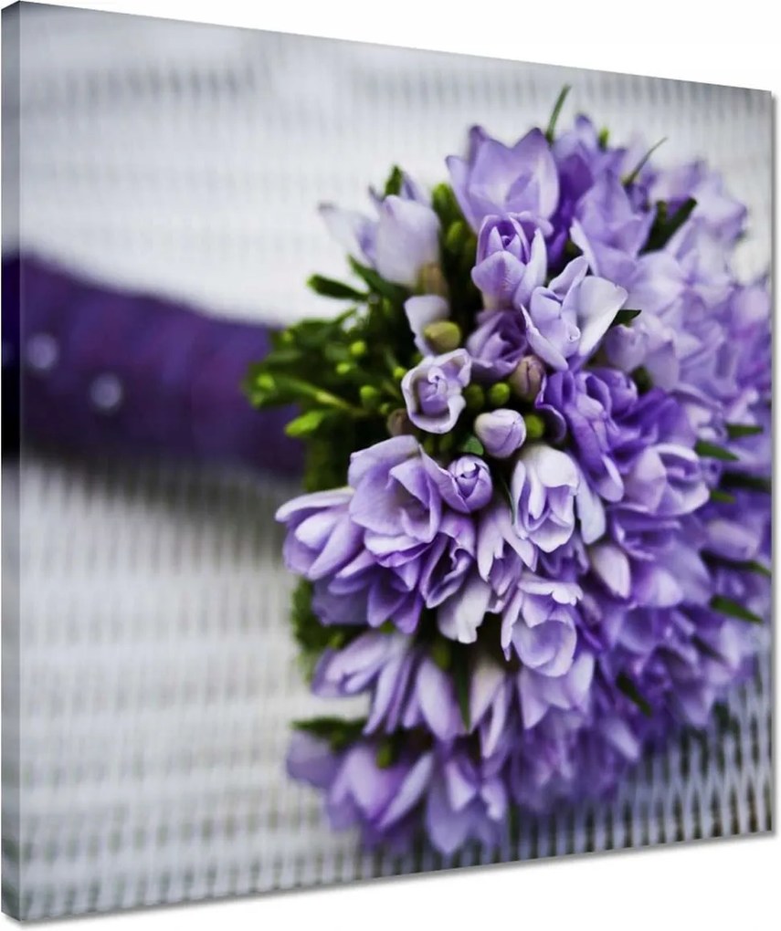 Vászonkép 40x40 Lila csokor