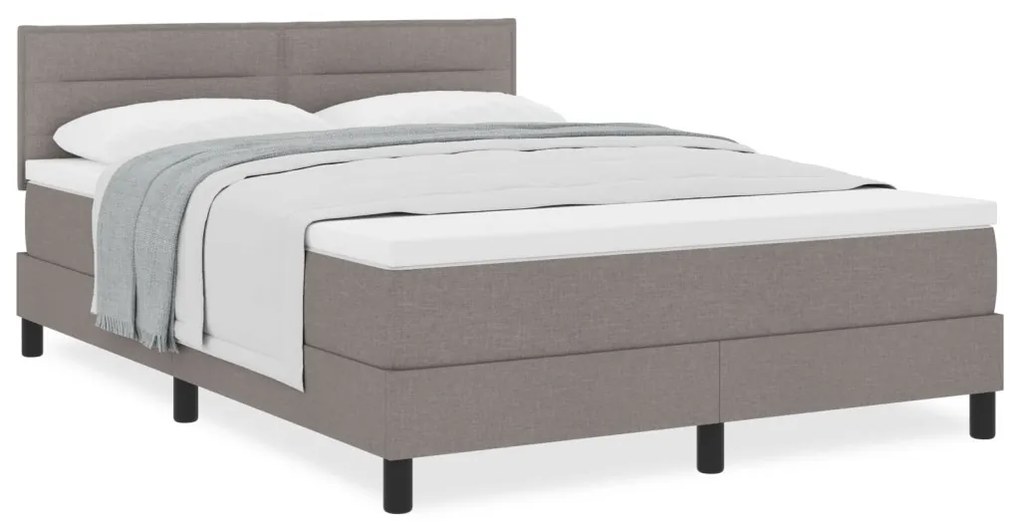 Box Spring Ágy matraccal Taupe 160x200 cm Szövet