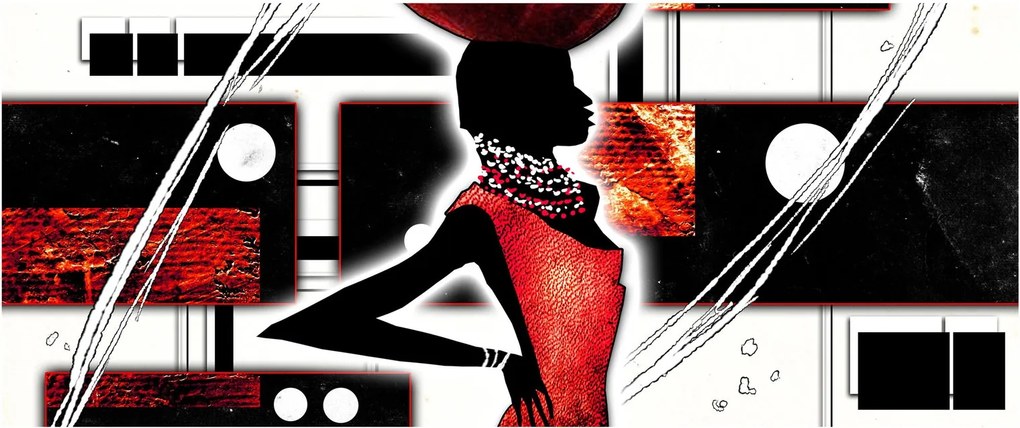 Egy ősi hölgy képének festménye (120x50 cm)