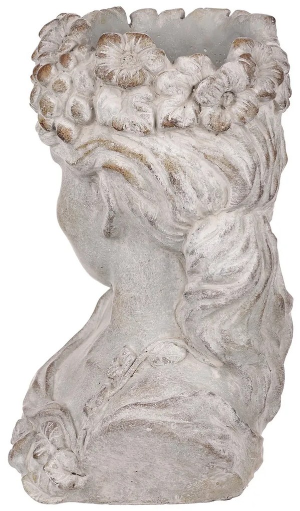 Beton burkolat Bysta női fej, átmérő 23 cm, 23 x17 x 30 cm