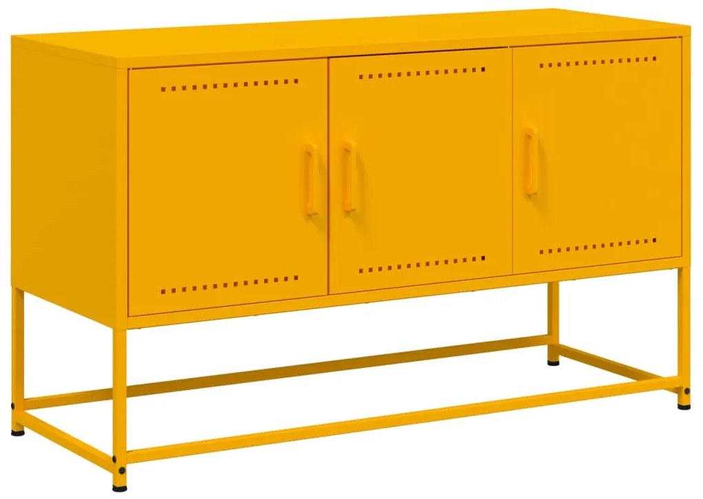 mustársárga acél TV-szekrény 100,5x39x60,5 cm