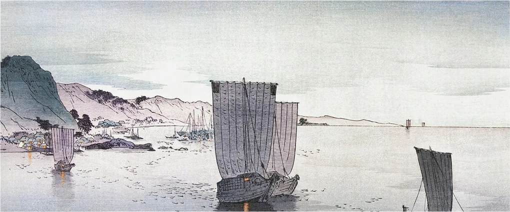 Fotótapéta Flizelin Fali Szett Vitorlás táj 250x104 Ragasztóval