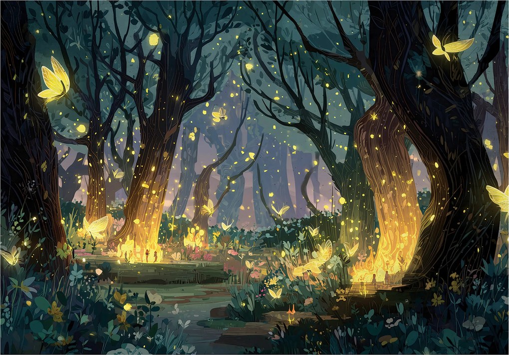 Fotótapéta Gyerekeknek Lányoknak Erdő Elvarázsolt Gyerek Tapéta 400x280